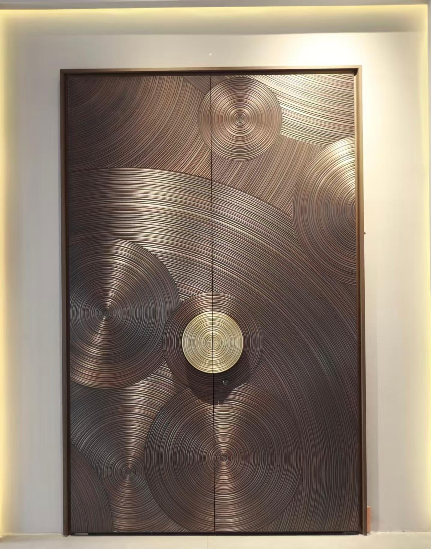 Large art light luxury double door