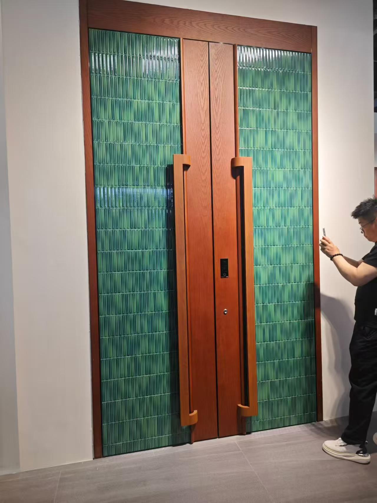 Modern Art Light Luxury Double Doors