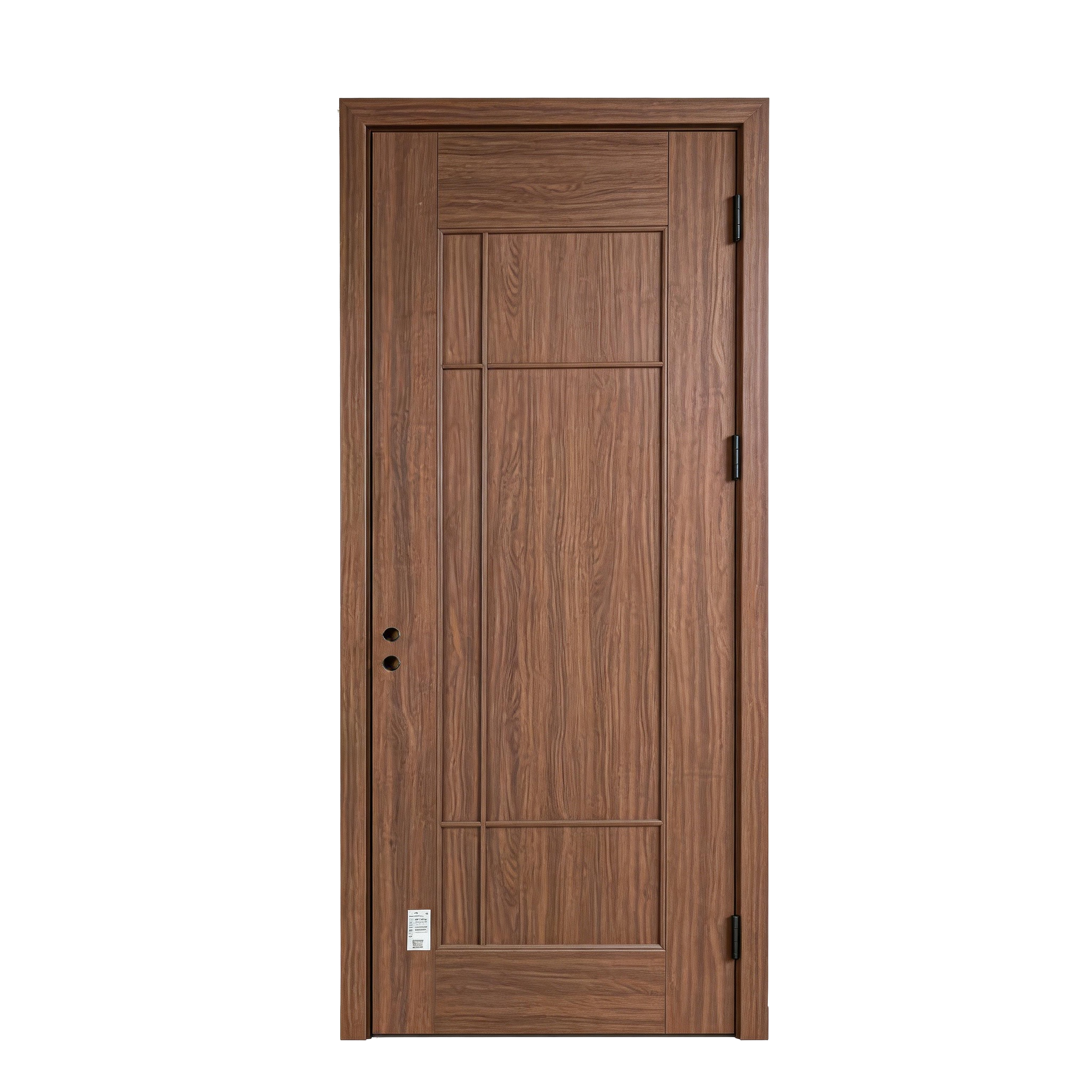 Modern American Walnut Wood Door – Classic Panel Design with Clean Lines